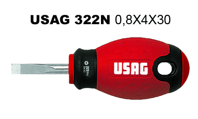 Cacciavite Mignon USAG ad intaglio 0.8x4x30 (piatto/spaccato