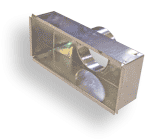 Porta-bocchetta h.100 mm, 40x15 cm, attacco 150 mm