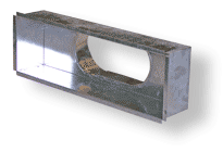 Porta-bocchetta h.100 mm, 50x15 cm, attacco 200 mm