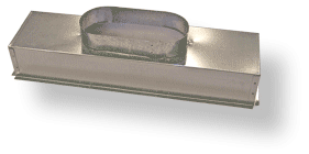 Porta-bocchetta h.100 mm, 60x15 cm, attacco 200 mm