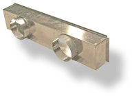 Porta-bocchetta h.100 mm, 80x15 cm, attacco doppio 150 mm