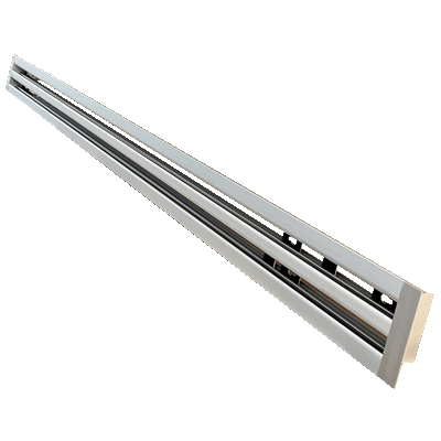 Diffusore Lineare Alluminio EDFL 2 feritoie cm.100 ext.110mm