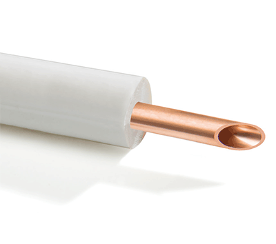 Tubo rame isolato bianco ZETAESSE R410/R32 1/4' mm.6,35x0,8 mt.50